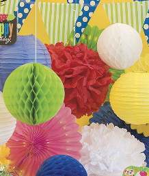 Honeycomb & Paper Decorations | Party Save Smile